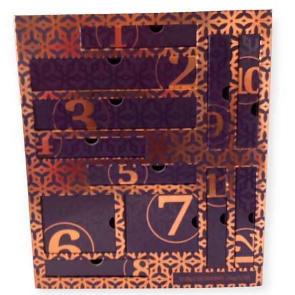 Teavana 12 Days Holiday Gift Advent Calendar Empty Box  Purple Gold Size Large - Picture 10 of 12